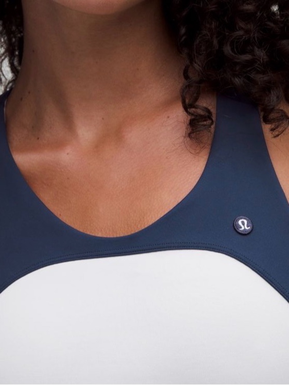 NWT Lululemon Court Champ Racerback Tennis Dress White Blue Built Bra $148 RARE - Picture 6 of 9